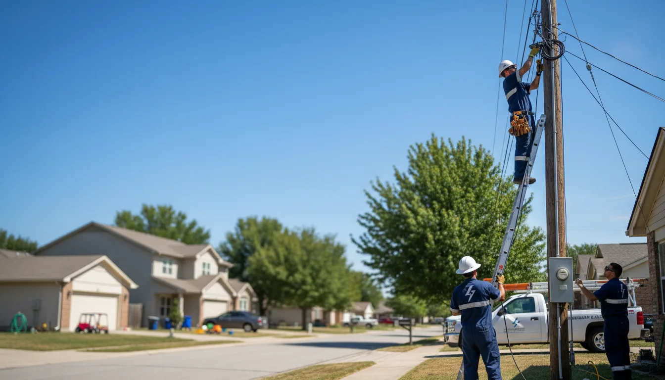 Residential electrician providing installation services in Mart, TX